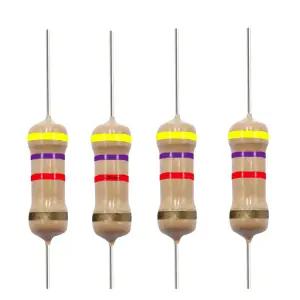 캘리포니아 JOS 4.7K 옴 카본 필름 단일 고정 저항기 1/2W 0.5와트 5 공차 R PCS