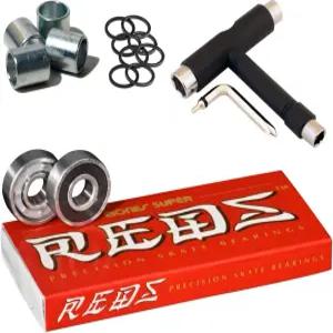 본즈 슈퍼 레드 베어링 스페이서 스피드 링 T-툴이 포함된 8팩 세트
