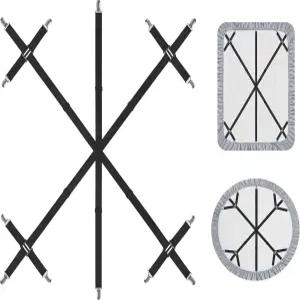 Mkono 침대 시트 스트랩 장착 클립 홀더는 단단하게 유지하고 6방향으로 단단히 고정하여 킹 퀸 트윈 원형