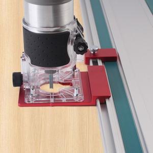 1세트 가이드 레일 어댑터, 직선 밀링 그루브 리미터가 있는 알루미늄 합금 보조 브래킷 대부분의 라우터와