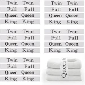 침대 시트 세트용 zjdbset 20피스 정리 밴드 옷장 탄성 리넨 라벨 퀸 킹 풀 트윈