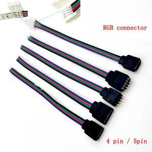 5Pcs 4Pin LED 케이블 남성 여성 커넥터 어댑터 와이어 5050 3528 SMD RGB led 스트립 빛 컨트롤러