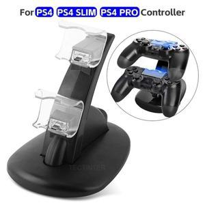 소니호환 플레이스테이션 4 컨트롤러용 고속 듀얼 충전기 LED 스탠드 도크 스테이션 홀더 크래들 PS4 게임