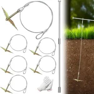 드라이브 스틸 툴이 장착된 6팩 그라운드 어스 앵커 창고 온실 스윙 세트 가제보 펜스 모바일 홈 카포트