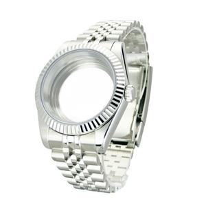 DATEJUST 남성용 시계 케이스 용 36/39mm 사파이어 유리 NH35 무브먼트 패션 20ATM Jubilee 스테인레스 스