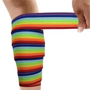 여성 및 남성용 밴맨 탄력 하체 종아리 압박 지지 붕대 슬리브 랩 축구 러너용 신 스플린트 가드 농구 배구