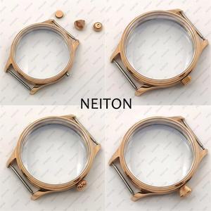 NEITON 44mm 시계 케이스 ETA 6498 Sea Gull ST3600 무브먼트 액세서리 부품 솔리드 스테인레스 스틸