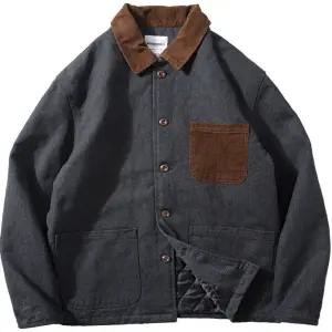 EAMT 남자 패딩 점퍼 공작면 빈티지 카고 루즈핏 면 도톰 보온 코트 자켓 외투 YJ5