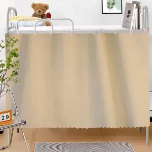 지딜러뷰 블랙아웃 하단 이층 침대 커튼 두꺼운 프라이버시 로프트 캐노피 기숙사 1 패널 베이지