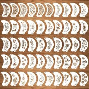 CODOHI 50개 페이스 페인팅 스텐실 바디 페이셜 템플릿 메이크업을 위한 다양한 디자인 할로윈 파티 아트