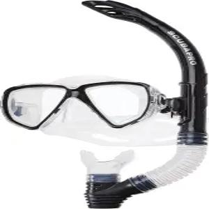 스노클 블랙 컬러의 스쿠바프로 커런츠 다이빙 마스크 세트