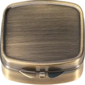 다이니피 알약 케이스 상자와 거울 레트로 포켓 2구획 의약품 비타민 정리함 A-Retro