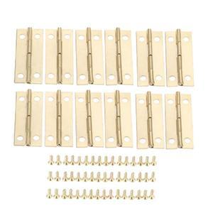 12 개 42x17mm 골동품 골드 캐비닛 도어 가구 경첩 보석 나무 상자, 수하물 장식 피팅 나사 포함