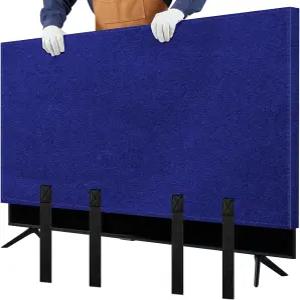 이사용 TV 커버 60-65인치 평면 이사 방진 펠트 스크린 집 하단 스트랩으로 긁힘 방지 가방 주택 개조 S