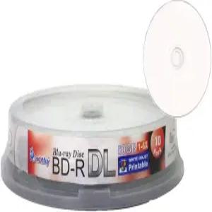 스마트바이 10개 디스크 50GB 6배 블루레이 Bd-r Dl 이중 레이어 화이트 잉크젯 허브 인쇄 가능 빈 데이터