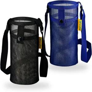 스트랩이 달린 MZTUE 물병 홀더 프리미엄 캐리어 가벼운 가방 하이킹 걷기 여행용 포켓이