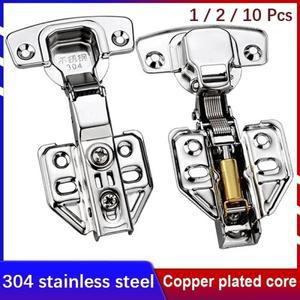 1Pcs10Pcs 304 스테인레스 스틸 유압 경첩 캐비닛 도어 스프링 댐퍼 버퍼 조용한 폐쇄 주방 찬장 가구