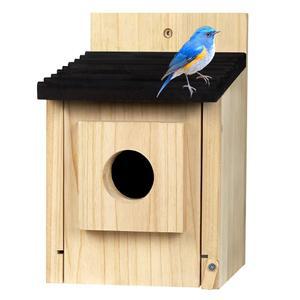 클라키북비즈 야외 청소용 새집, 야외용 환기) 청소, 상자(쉬운 관찰용 파랑새집, 카디널, 매달린 핀치, 야생 나무 새 둥지 방풍 조류