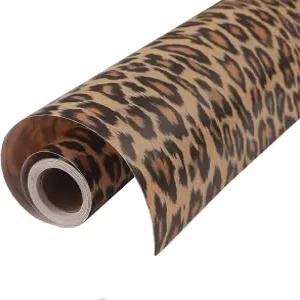 GLOW4U 셀프 접착 두꺼운 비닐 장식 레오파드 선반 라이너 연락처 캐비닛 서랍 가구 벽 15.7X78.7인치