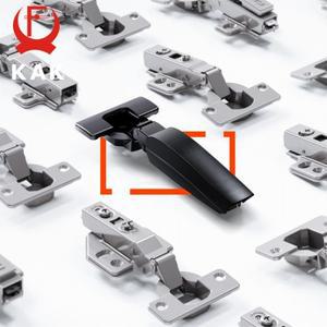 KAK 2PCS 숨겨진 유압 주방 경첩 블랙 소프트 닫기 캐비닛 도어 힌지 댐퍼 찬장 하드웨어 가구