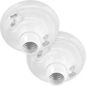 Maxxima 키리스 플라스틱 램프 홀더 - 원피스 미디엄 베이스 E26 소켓 콘센트 박스 마운트 660W 천장 조명