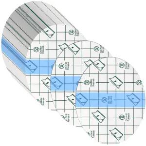 누안추 60피스 투명 신축성 접착 붕대 방수 수영 피부용 필름 클리어 드레싱 테이프 타원 3.2 x 4 인치