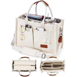 지퍼 클로저가 있는 여성용 개별 칼리지 캔버스 및 토트백 교사 간호사를 공간 위한 피오레토 워크 수납