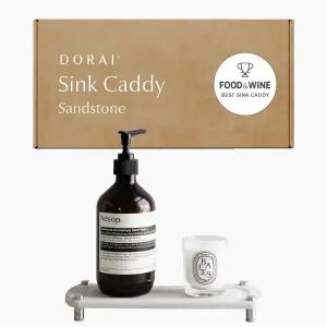 도라이 홈 싱크 캐디 - 싱크대용 흡수식 돌 트레이 스테인리스 스틸 피트 속건성 사암