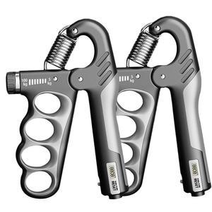 오트리 그립 근력 트레이너, 5-100KG (11-220 LB) 조절 가능한 저항 팔뚝 그립퍼 강화기, 카운터, 손 손목 운동 기구 포함 가정/사무실 체육관