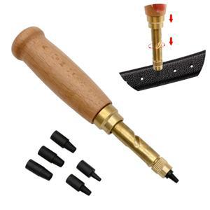 DIY 가죽 펀치 로터리 천공기  6 피스 벨트 자동 교체 가능 멀티 헤드