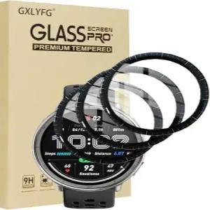 Amazfit 액티브 맥스 1.5인치 스크래치 방지 초박형 디자인 PMMA(비강성 유리)와 호환되는 GXLYFG 3팩 화면