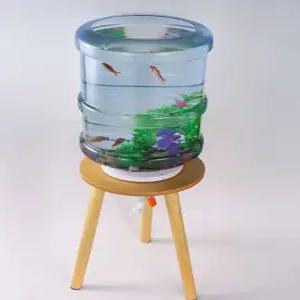 아크릴 수족관 원형 금붕어 키트 세트 인테리어 버킷 받침대 장식용 어항