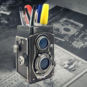 벨라 21390 카메라 펜 연필꽂이 레트로 골동품 책상 정리함 책꽂이 구세계 빈티지 수집품 장식