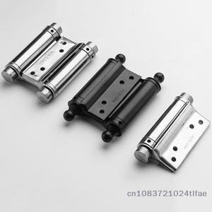 내부 및 외부 이중 개방형 자동 도어 폐쇄가있는 스테인레스 스틸 프리 경첩 두꺼운 스프링 무음