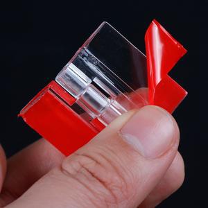 10Pcs 내구성 투명 아크릴 힌지 도구 캐비닛 하드웨어 가구 도어 경첩 플라스틱 접이식