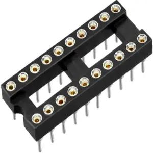 uxcell 10pcs DIP IC 칩 소켓 어댑터 2.54mm 피치 7.6열 2열 20원형 핀 납땜