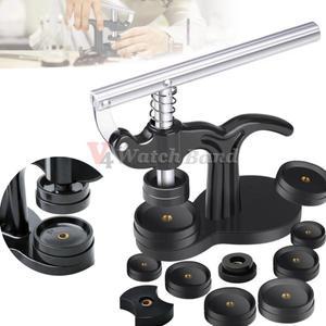 시계 제조 업체 케이스 크리스탈 유리 핸드 툴 12 개의 플라스틱 다이 액세서리 압력 수리 프레스 도구가있