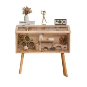 기니피그 케이지 햄스터 집 원목 사육장 놀이터 하우스 쳇바퀴 소동물용 우드