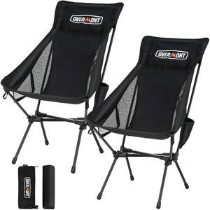 오버몬트 오버몬트 오버사이즈 캠핑 의자 - 400파운드 스포츠 가든 비치 낚시 잔디밭에서 편안하게 사용할 수 있는 튼튼한 패딩 시트 야외 휴대용 접이식 의자, 쿨링백 컵 홀더 포함 휴대용 접이식 의자