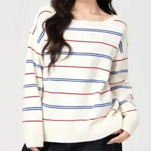 [패션시그널]스트라이프 와이드 라운드넥 니트 CFFCF2