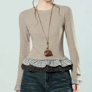 [패션시그널]레이어드패턴 라운드넥 티셔츠 D69AF8