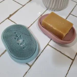 비눗갑 욕실용기 실리콘 비누받침대 세면대 거치대 물빠짐 홀더 트레이