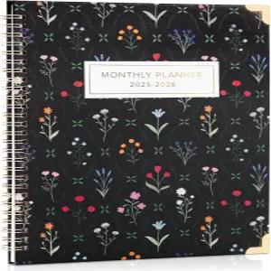 아름다운 2025-2026 월간 플래너 및 캘린더 북 - 생산성 향상을 위해 작업을 쉽게 정리할 수 있는 노트북