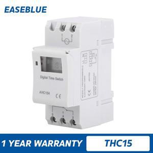 THC15A 12V 24V 110V 220V DIN 레일 디지털 프로그래밍 가능 LCD 주간 타이머 스위치 반복 프로그램 시간