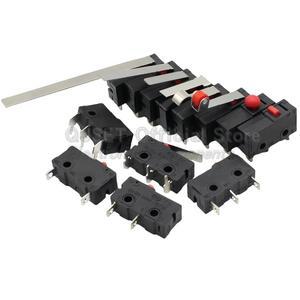 5pcs 5A 125V250V KW12 여행 제한 스위치 핸들 16mm 접촉 버튼 마이크로 2Pin/3Pin 1NO/1NC