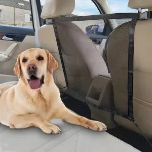 범용 도그 카 네트 배리어 - 견고한 메쉬 쉬운 설치 통기성 설계 청소하기 쉽고 유연한 번지 코드로 조절