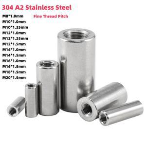 A2 스테인레스 스틸 컬럼 조인트 라운드 커플링 너트 스탠드오프 스페이서 미세 나사 확장 원통형 M8M10M12