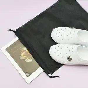 부직포주머니 실내화 골프화 가방 주머니 블랙 대형 부직포주머니 부직포파우치 이너백