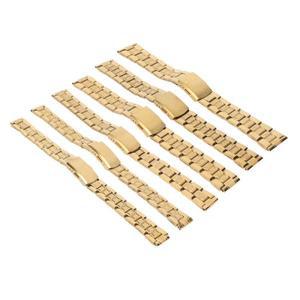 스테인레스 스틸 시계 밴드 퀵 릴리스 더블 잠금 버클 교체 금속 스트랩 남성 여성 골드