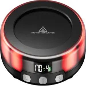 책상용 가이아탑 커피 머그 워머 3가지 온도 설정 2-9시간 타이머 컬러 로맨틱 분위기 조명 모드 스타킹